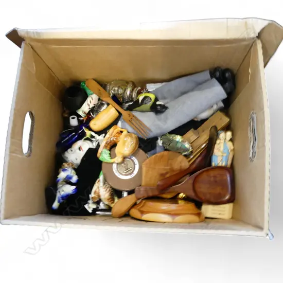 LAUREL & HARDY DOLLS, RULERS, CHINA BIRDS ETC