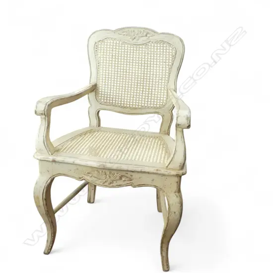 FRENCH STYLE CANED ARMCHAIR