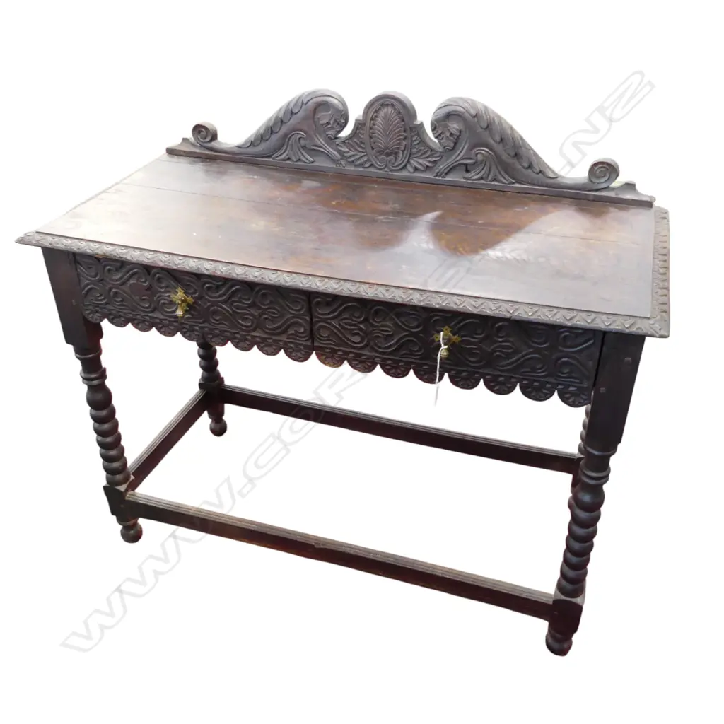 LATE 19thC JACOBEAN STYLE HALL TABLE 1050x490x840mm Image 1++