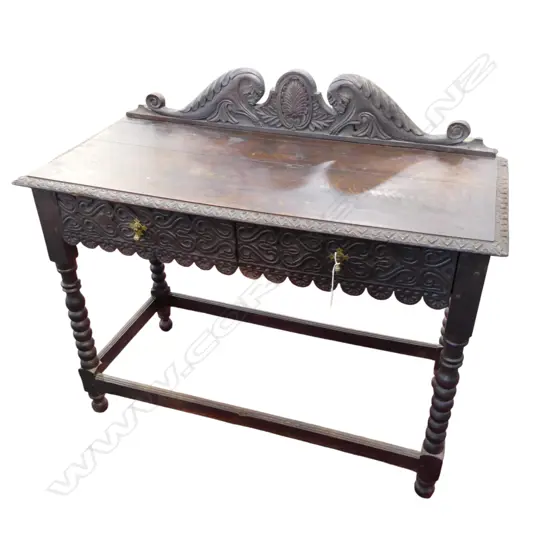 LATE 19thC JACOBEAN STYLE HALL TABLE 1050x490x840mm