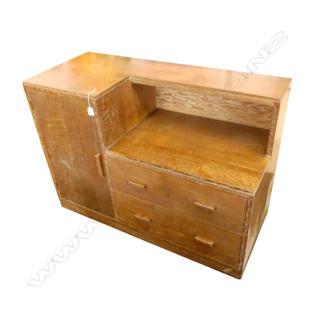 HEALS OAK CUPBOARD AND TWO DRAWER UNIT 1070 x 450 x 770mm Image 1++