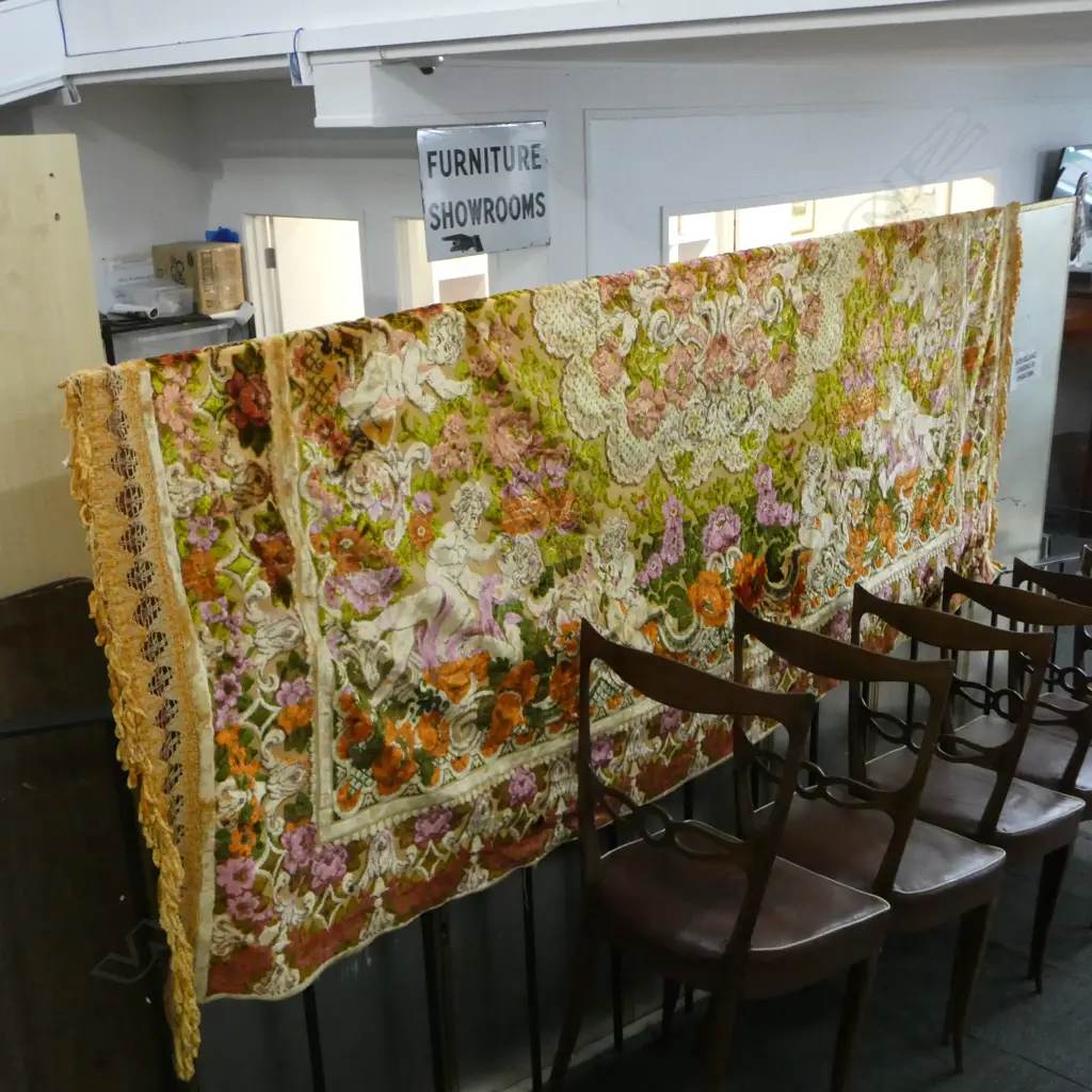 LG ITALIAN YELLOW VELVET WALL HANGING / BED COVER Image 1++