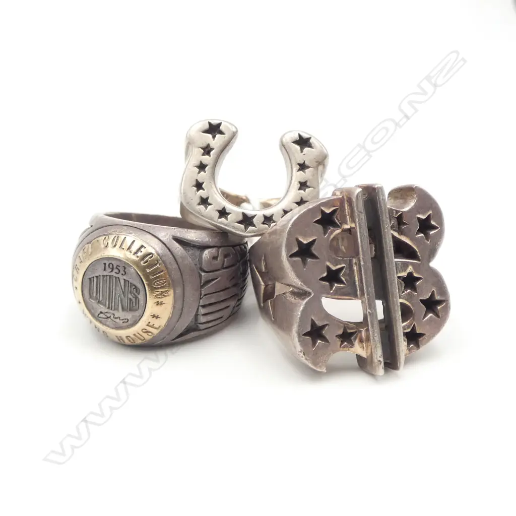 3 925 SILVER RINGS, 78gms Image 1++