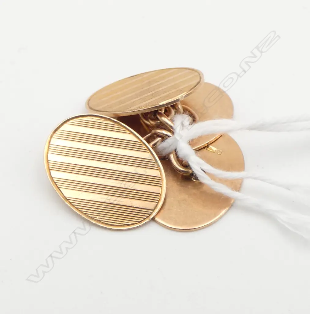 PR 9CT CUFFLINKS, 6.5gms Image 1++
