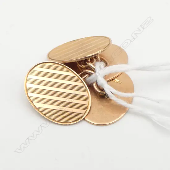PR 9CT CUFFLINKS, 6.5gms
