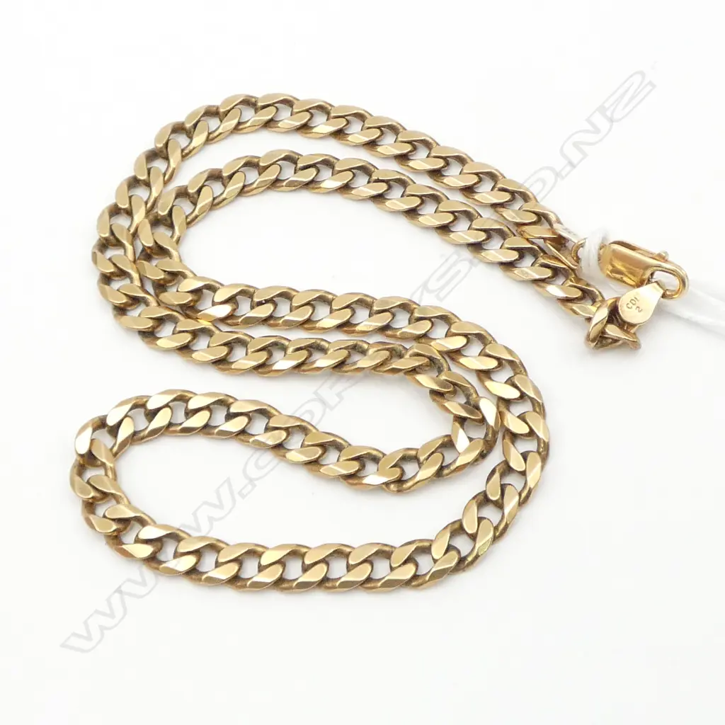 9CT NECKLACE L.460mm, 36.6gms 18CT PARROT CLASP Image 1++