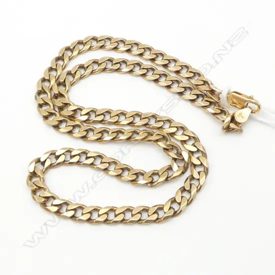 9CT NECKLACE L.460mm, 36.6gms 18CT PARROT CLASP