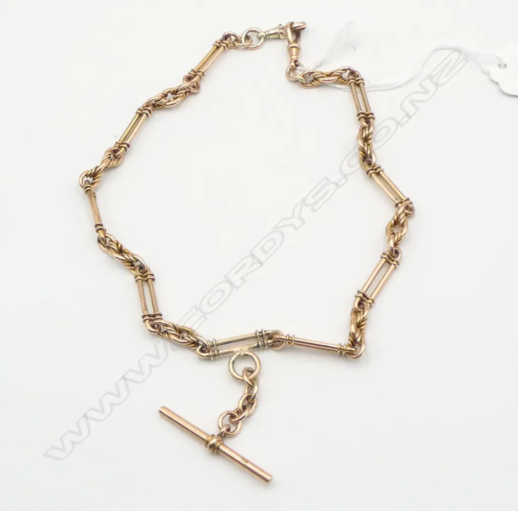 9CT GOLD FOB CHAIN 39gms Image 1++