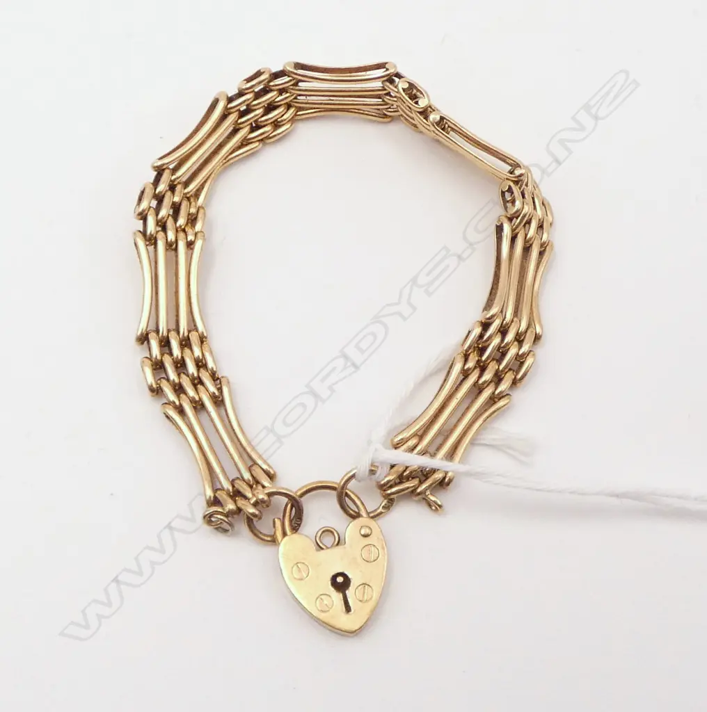 9CT GOLD GATE BRACELET 14.56gms Image 1++