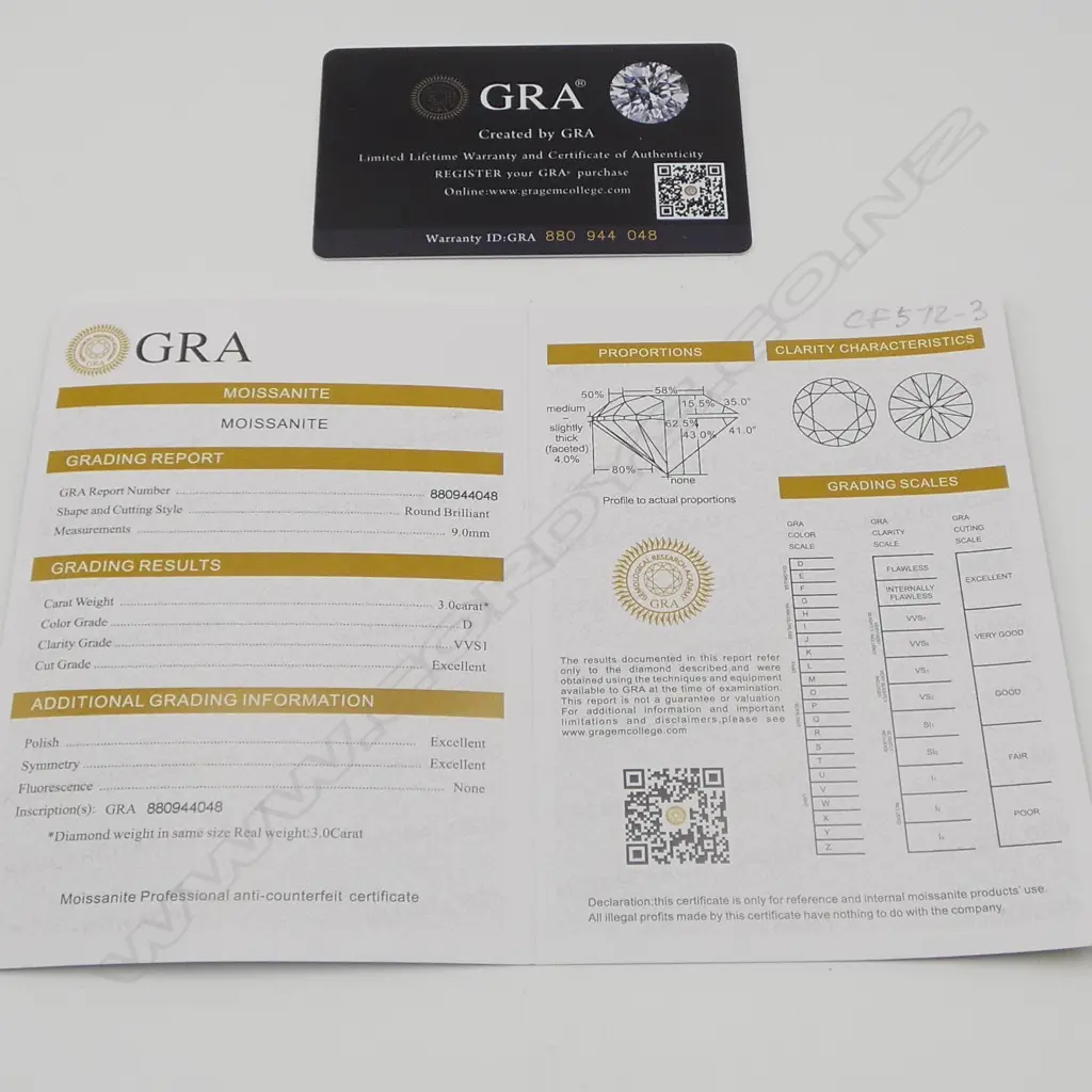 SILVER SET 3ct MOISSANITE PENDANT on SILVER CHAIN Image 1++