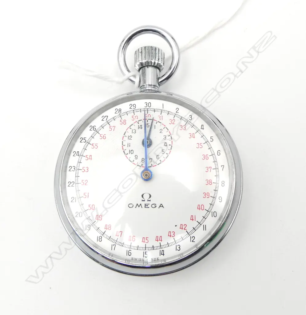 OMEGA STOPWATCH chrome case running sometimes slow to reset Image 1++