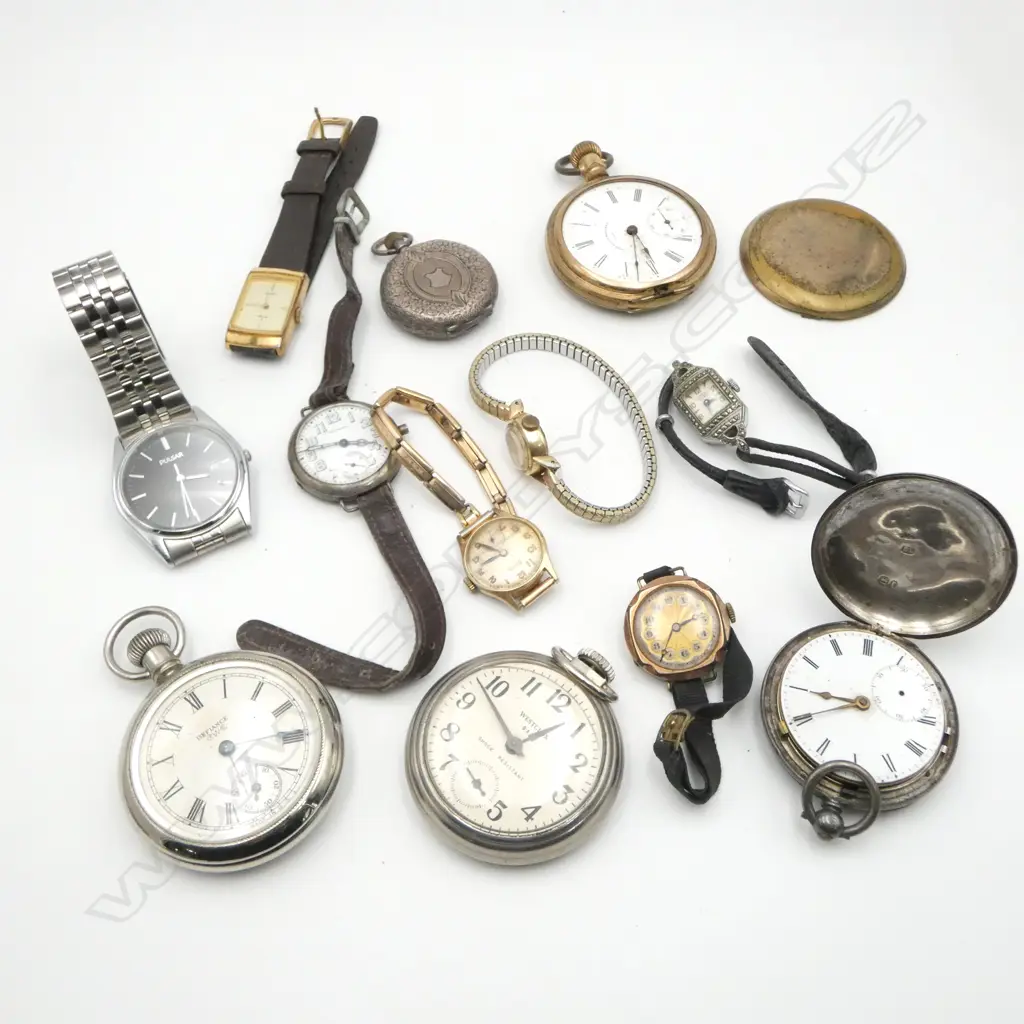 5 POCKET WATCHES + 7 WRIST WATCHES Image 1++