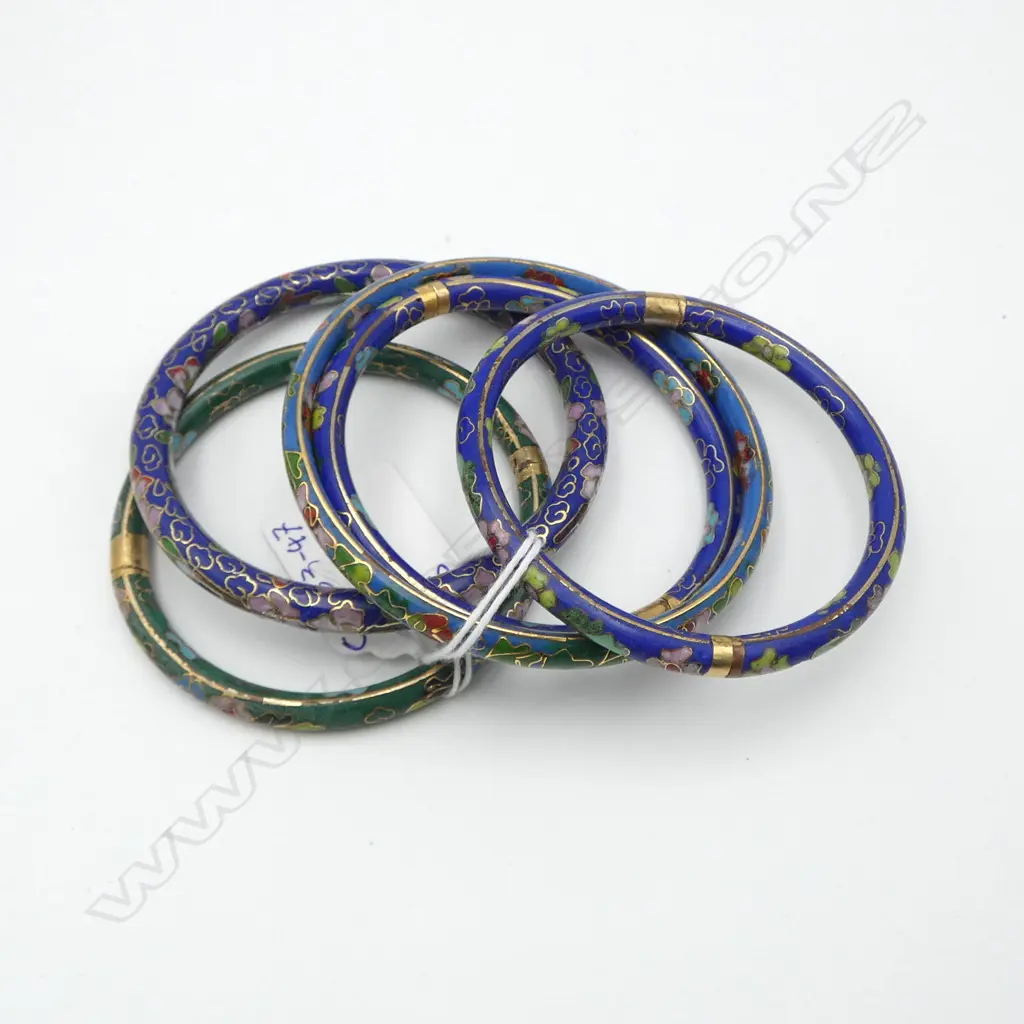 5 CLOISONNE BANGLES Image 1++