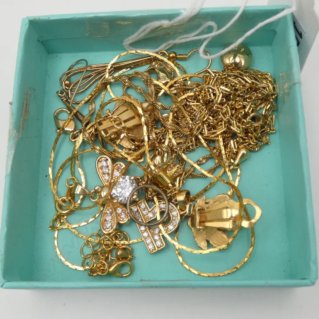 GOLD TONE JEWELLERY INCL. GOLD? EARRINGS Image 1++