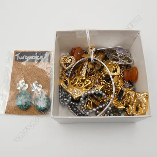 ASST COSTUME JEWELLERY some GOLD PLATED & CZ