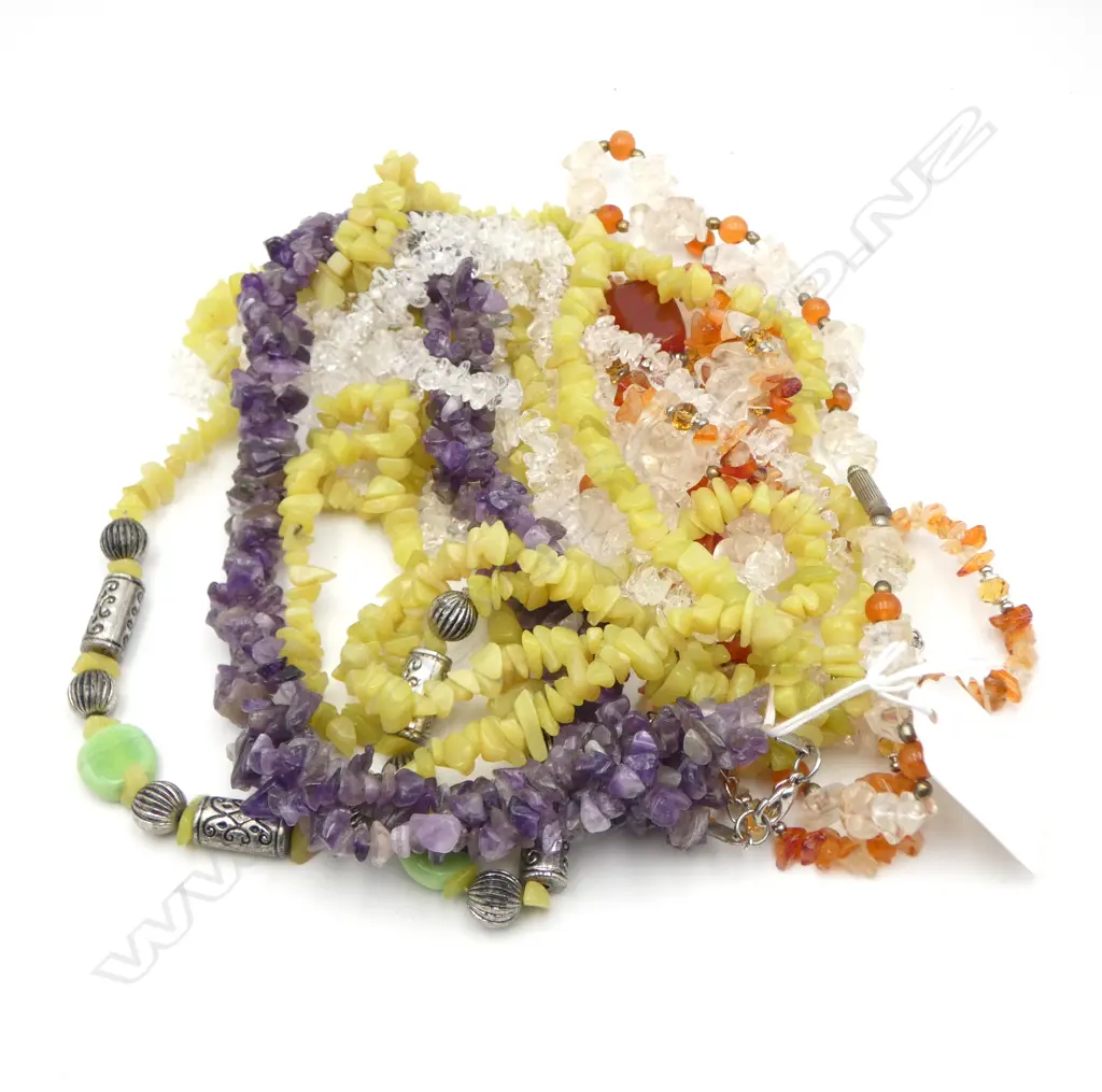 ASST. CRYSTAL & AMETHYST CHIP NECKLACES Image 1++