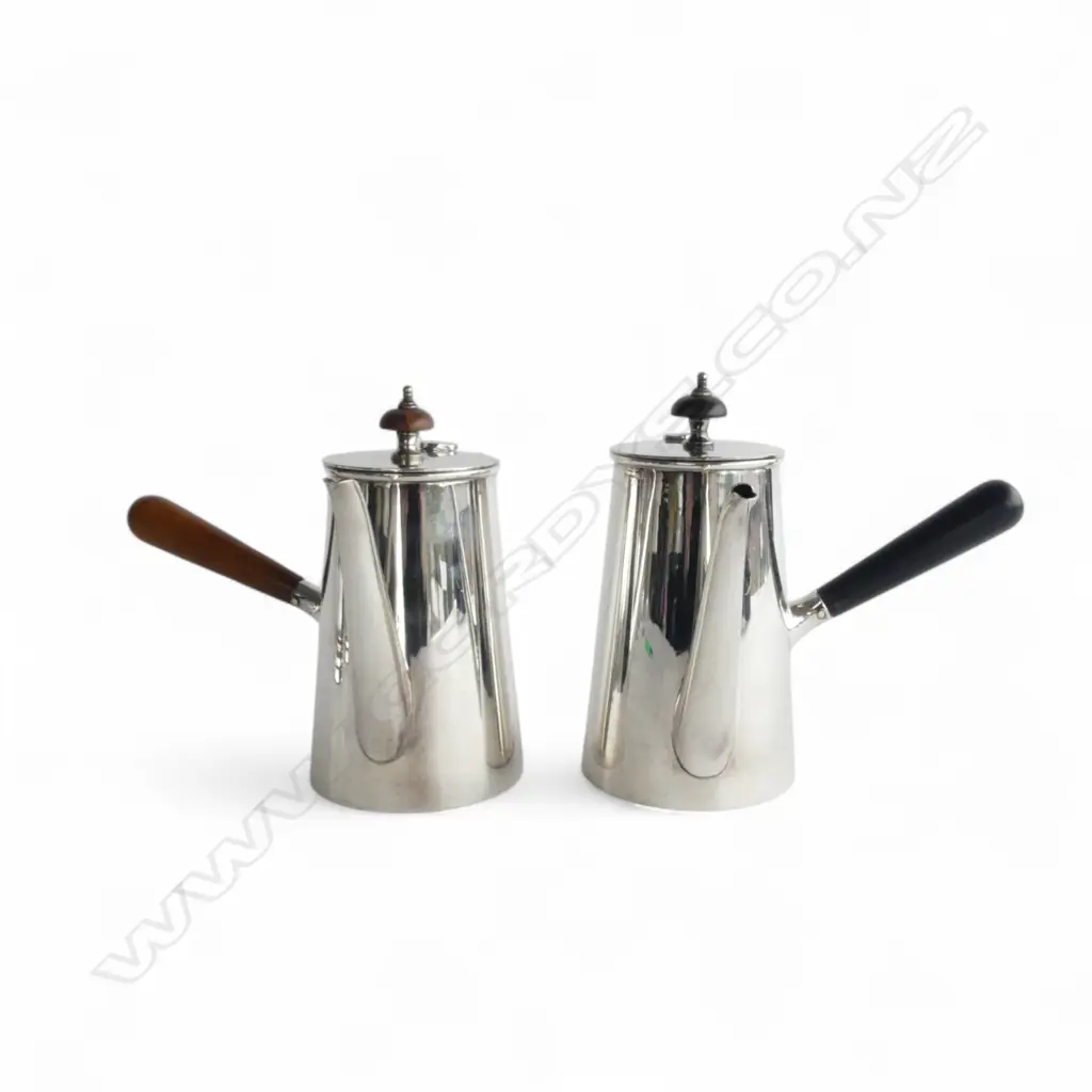 PR EDWARDIAN ALEXE CLARKE E/P HOT CHOCOLATE POTS H.150mm Image 1++
