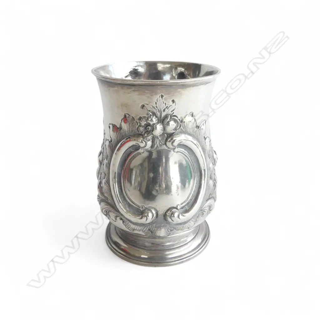VICTORIAN STG SILVER MUG, LONDON 1859 H.130mm, 370gms Image 1++