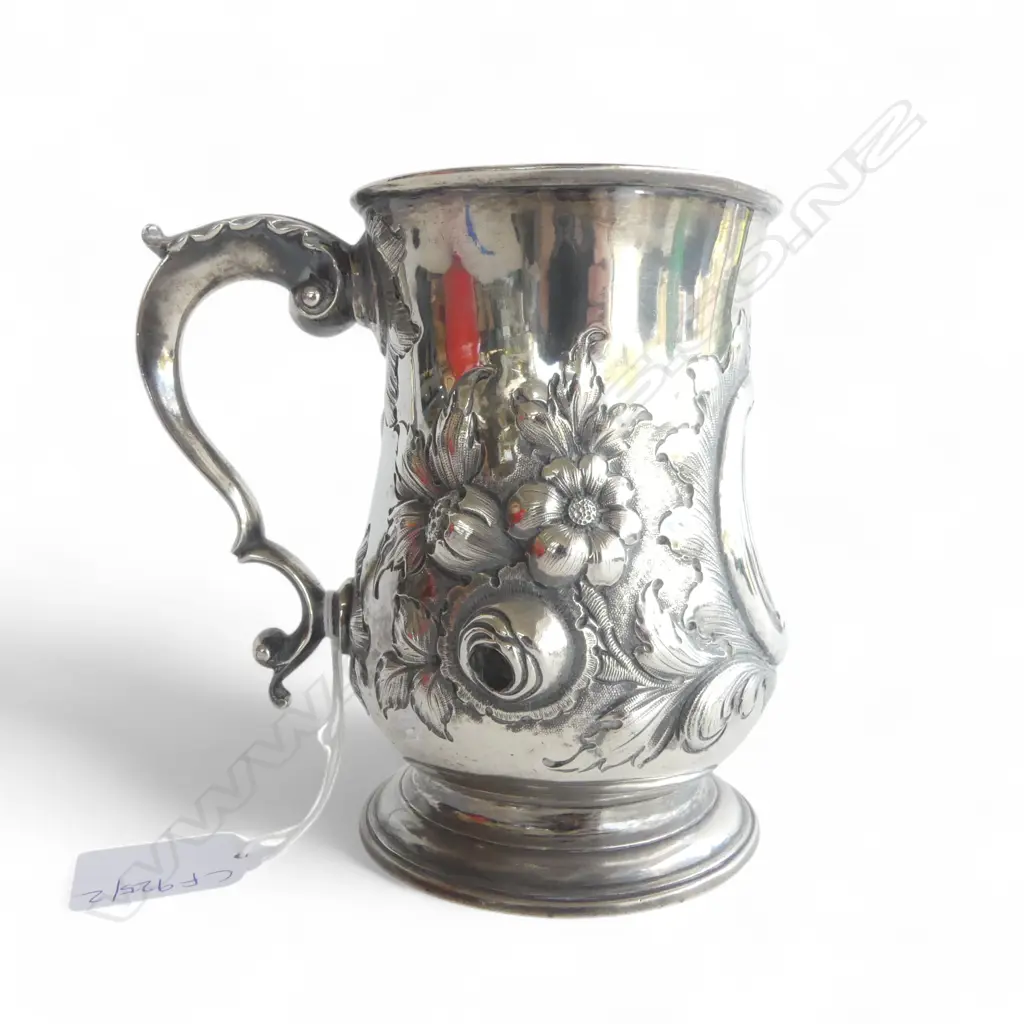 VICTORIAN STG SILVER MUG, LONDON 1859 H.130mm, 370gms Image 1++