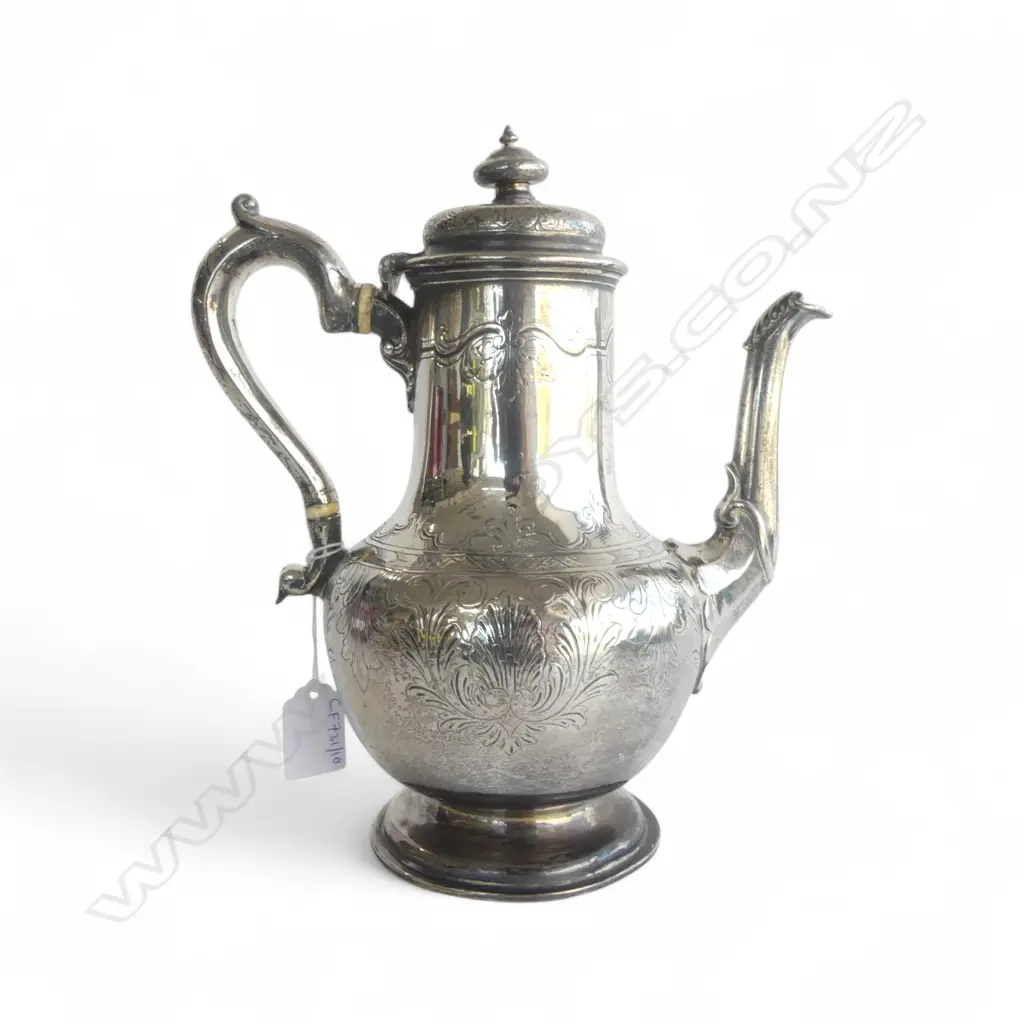STG SILVER COFFEE POT, LONDON 1854 894gms Image 1++