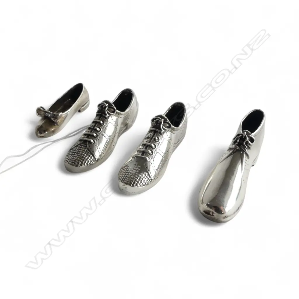 4 ITALIAN .800 SILVER SHOES 86.12gms Image 1++