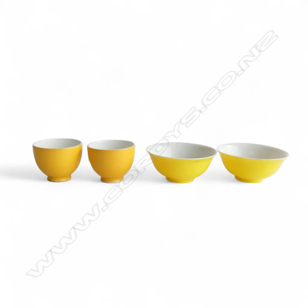 2 PRS ORIENTAL YELLOW CUPS 50/80mm dia Image 1++