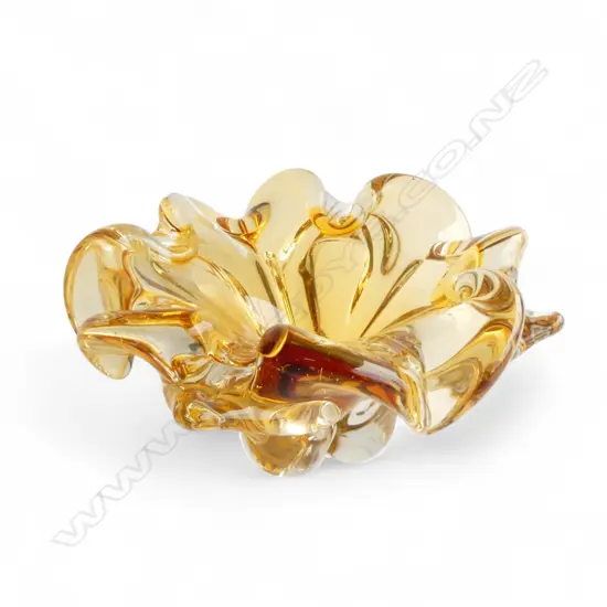 GLASS BOWL BY CHALET CANADA 195mm dia