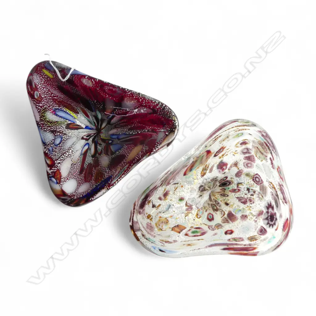 2 TRIANGULAR MURANO DISHES W.210mm Image 1++