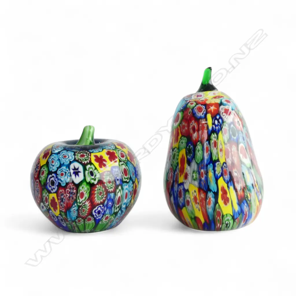 MURANO MILLEFIORI APPLE & PEAR H.125mm Image 1++