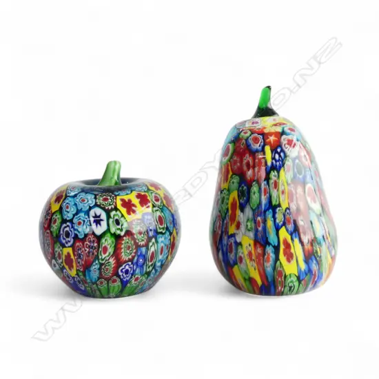 MURANO MILLEFIORI APPLE & PEAR H.125mm