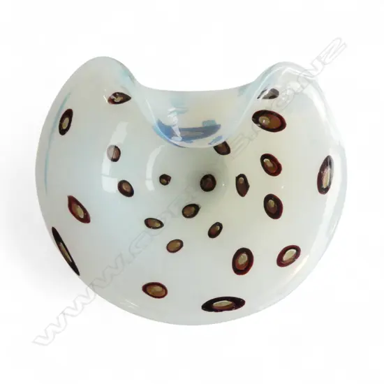 MURANO GLASS BOWL W.225mm w. orig. sticker