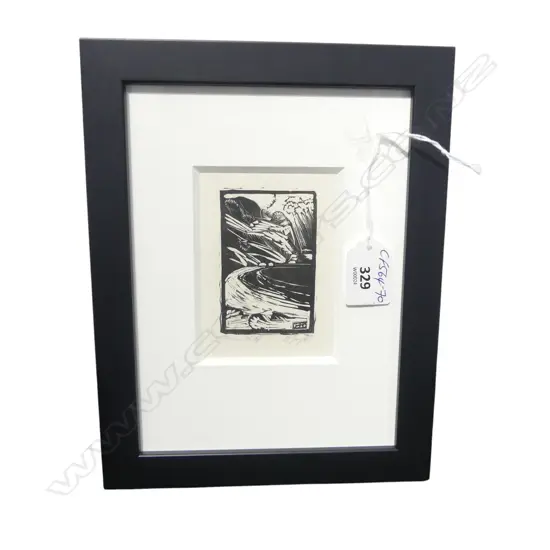 Herbert R Tornquist (1897-1969) '..... Cliff' wood engraving signed and entitled 77 x 50mm. Ex John Perry Collection.