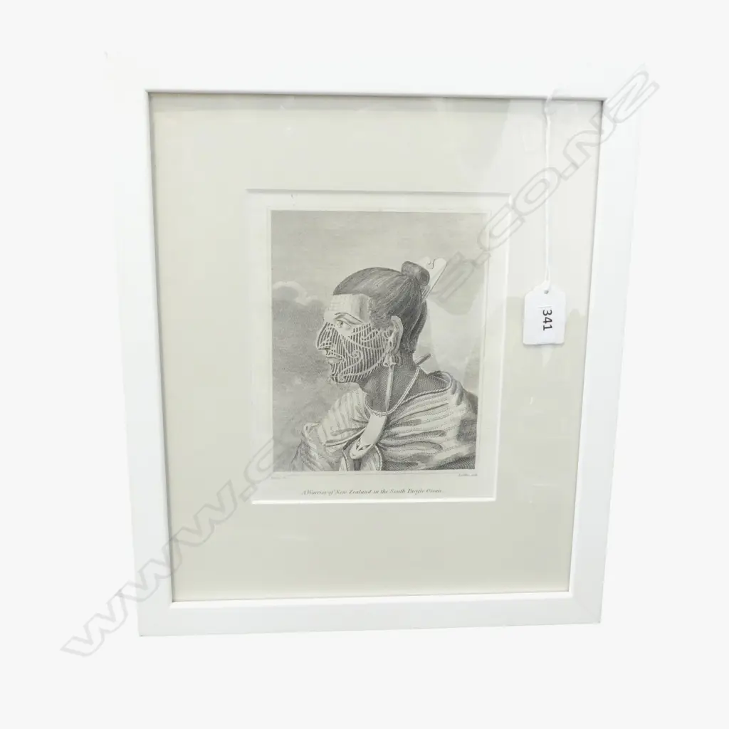 WILLIAM HODGES 'A Warrior of New Zealand in the South Pacific Ocean' copperplate engraving 155 x 120mm Image 1++