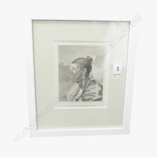 WILLIAM HODGES 'A Warrior of New Zealand in the South Pacific Ocean' copperplate engraving 155 x 120mm