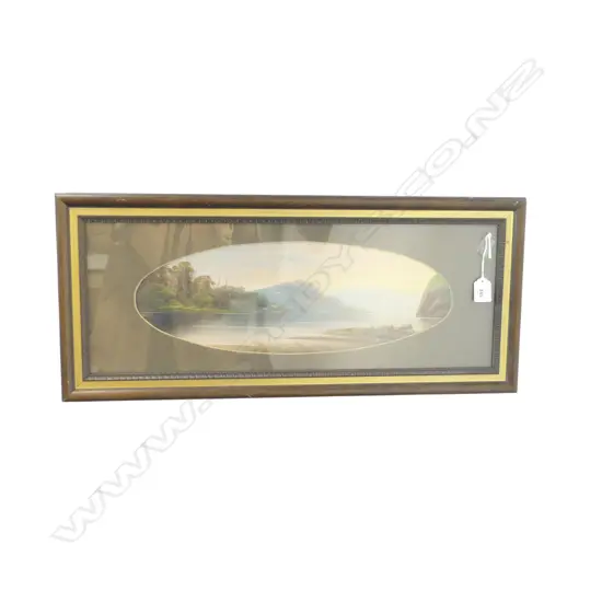 ARTIST UNKNOWN OIL ON BOARD FIORD INLET SCENE 165 X 460mm