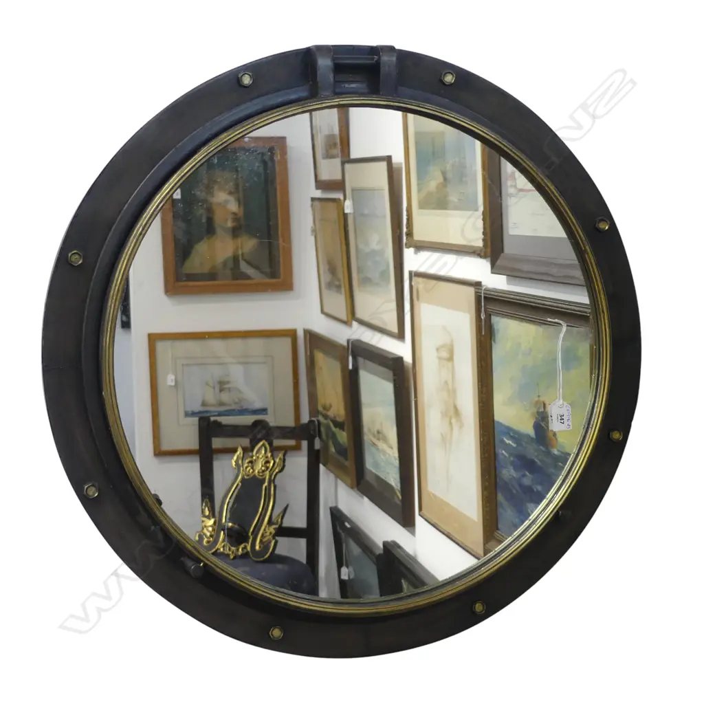 VINTAGE INDUSTRIAL STYLE PORT HOLE MIRROR 700 x 700 mm Image 1++