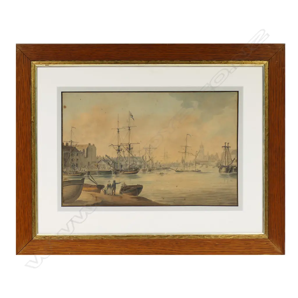 Artist unknown untitled (probably the Floating Harbour at Bristol) Image 1++