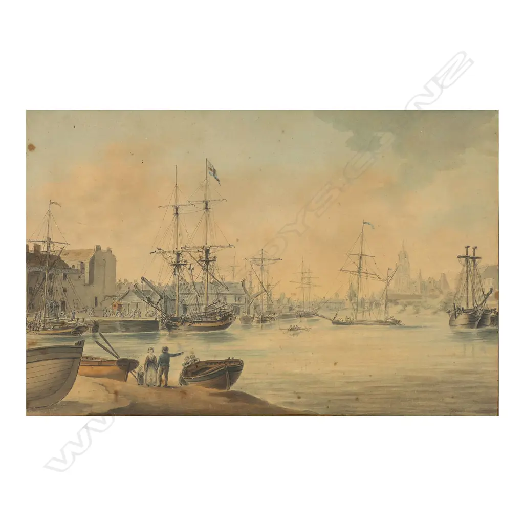 Artist unknown untitled (probably the Floating Harbour at Bristol) Image 1++