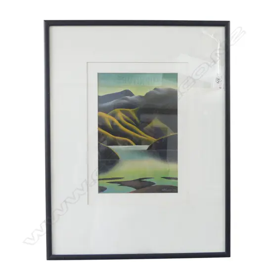 M GLOVER 'INLET', SIGNED & DATED 98, POINTALIST STYLE OIL ON BOARD, 270 x 175mm