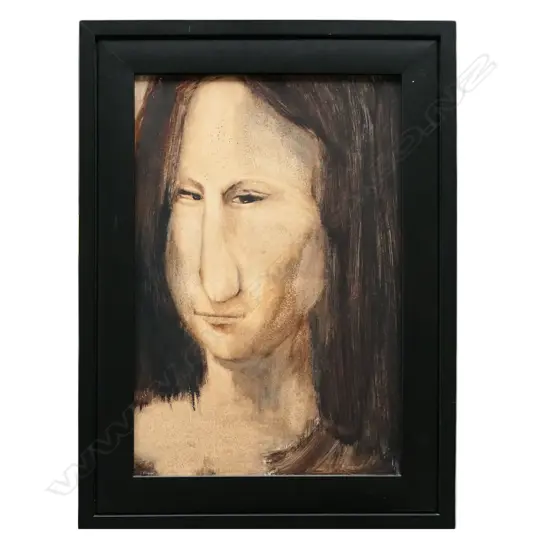 TERRY PALMER (NZ) 'I KNOW WHERE I'M GOING', OIL ON BOARD, SIGNED + EXHIBITION TAG, 495 x 325mm