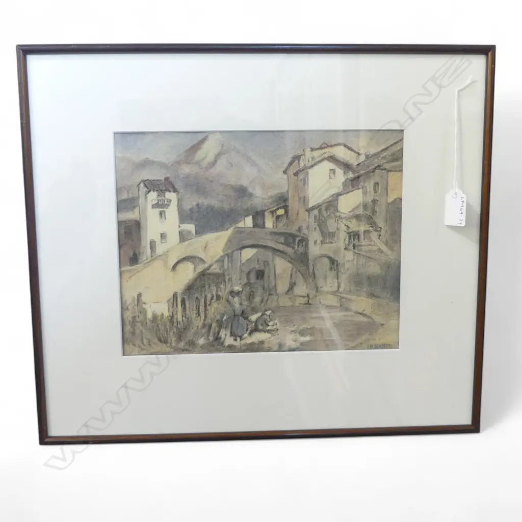 I. R. DAKIN - LE PONT DE LA GABELLE, COTE D'AZUR - CONTE C.1920s 210 X 275MM Image 1++