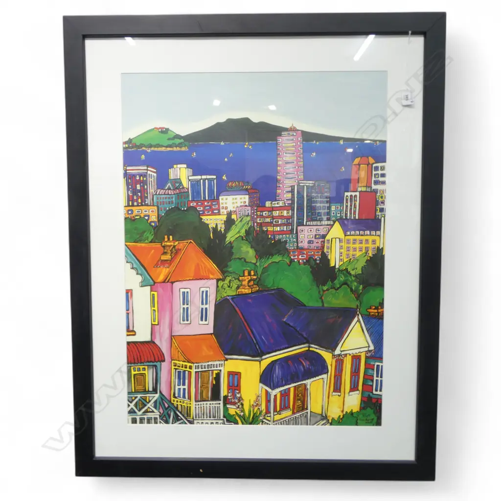 FIONA HOLROYD WHYTE 'RANGITOTO SAILS' PRINT 755x555mm Image 1++