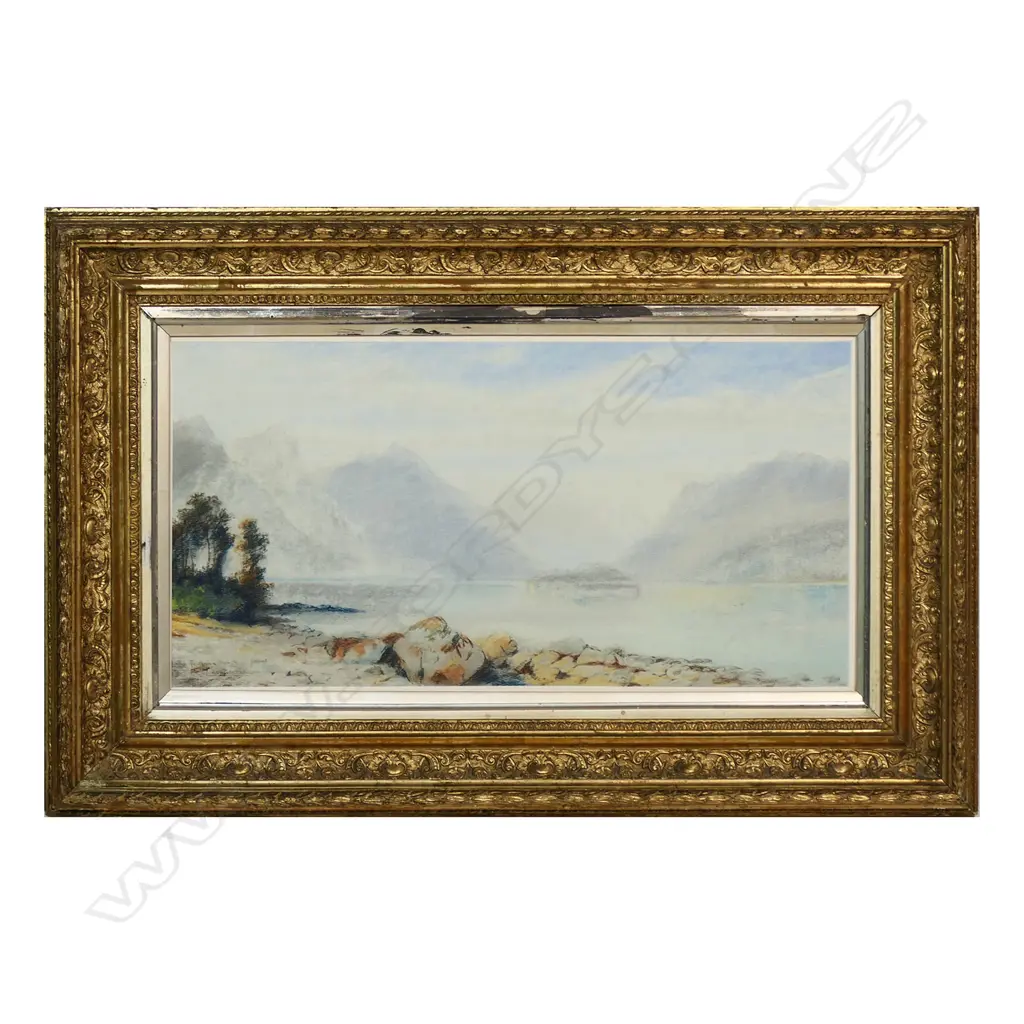 Laurence William Wilson (1850-1912) 'Lake Te Anau from Centre Island', Image 1++