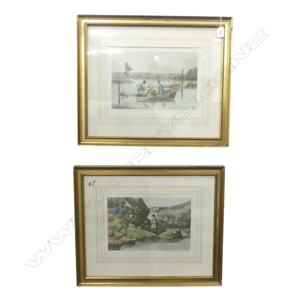 2 FRAMED FISHING PRINTS 250x340mm Image 1++
