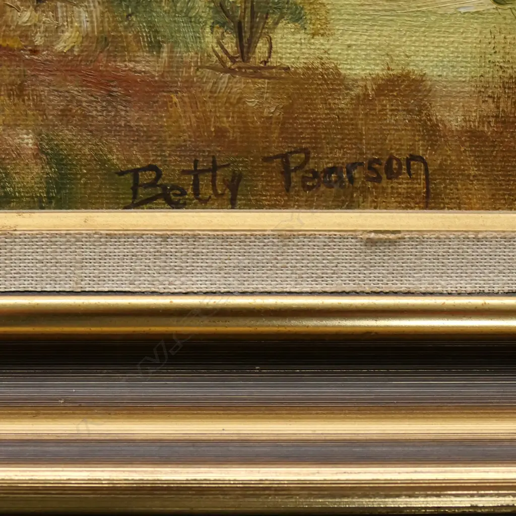 BETTY PEARSON (AUS) 'AFTERNOON LIGHT, WARRUMBUNGLES' OIL ON BOARD, SIGNED, ENTITLED, 290 x 360mm Image 1++