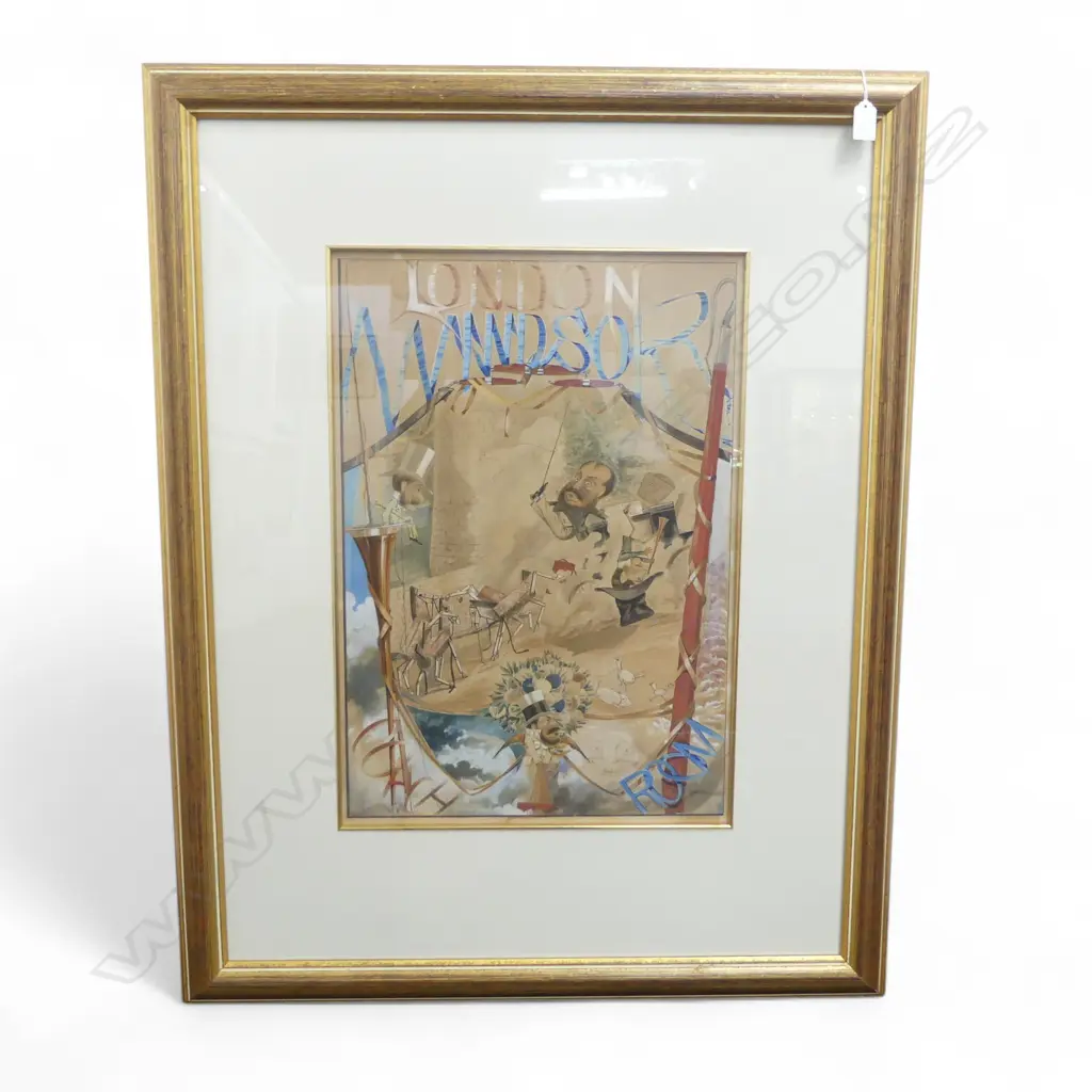 LONDON WINDSOR - COACH ROOM' SIGNED W/C, 580x400mm Image 1++