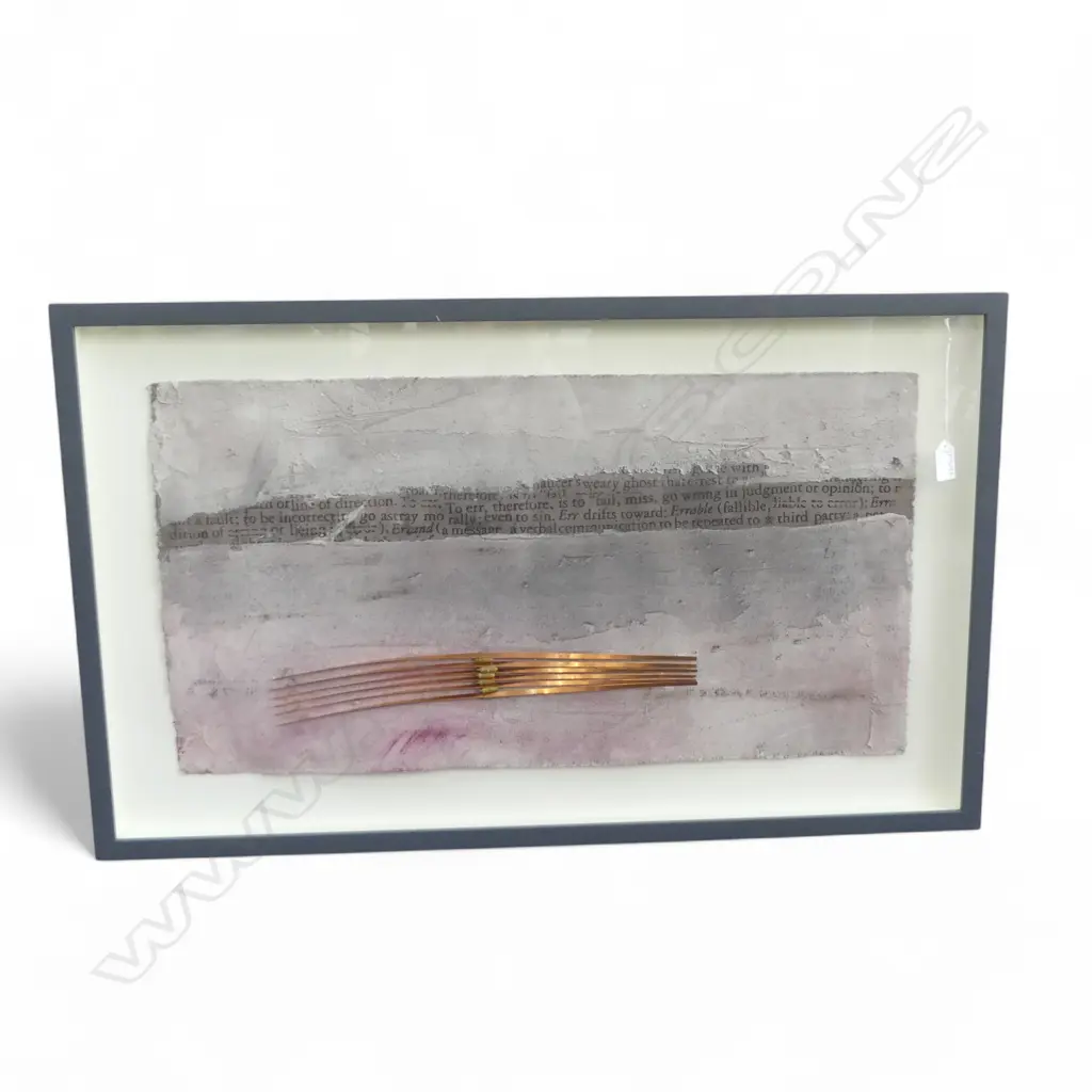 GAIL HAFFERN 'ORGANIC MACHINES NO 10' MIXED MEDIA ON CANVAS 1999 370x700mm  Image 1++