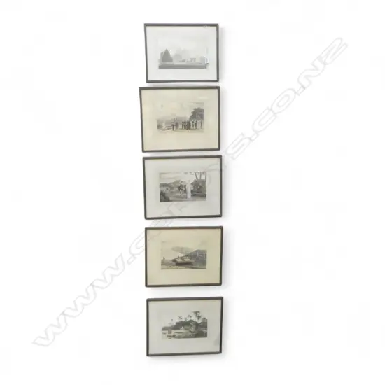 5 CHINESE PRINTS 250x320mm overall size