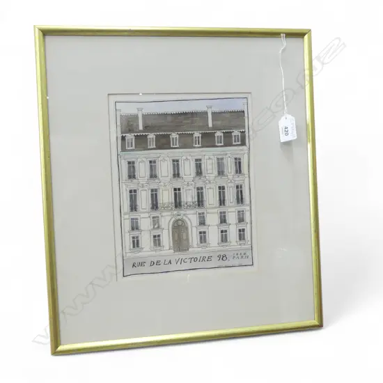 MARK WOOLLER 'RUE DE LA VICTOIRE 98' WC 1994 240x190mm