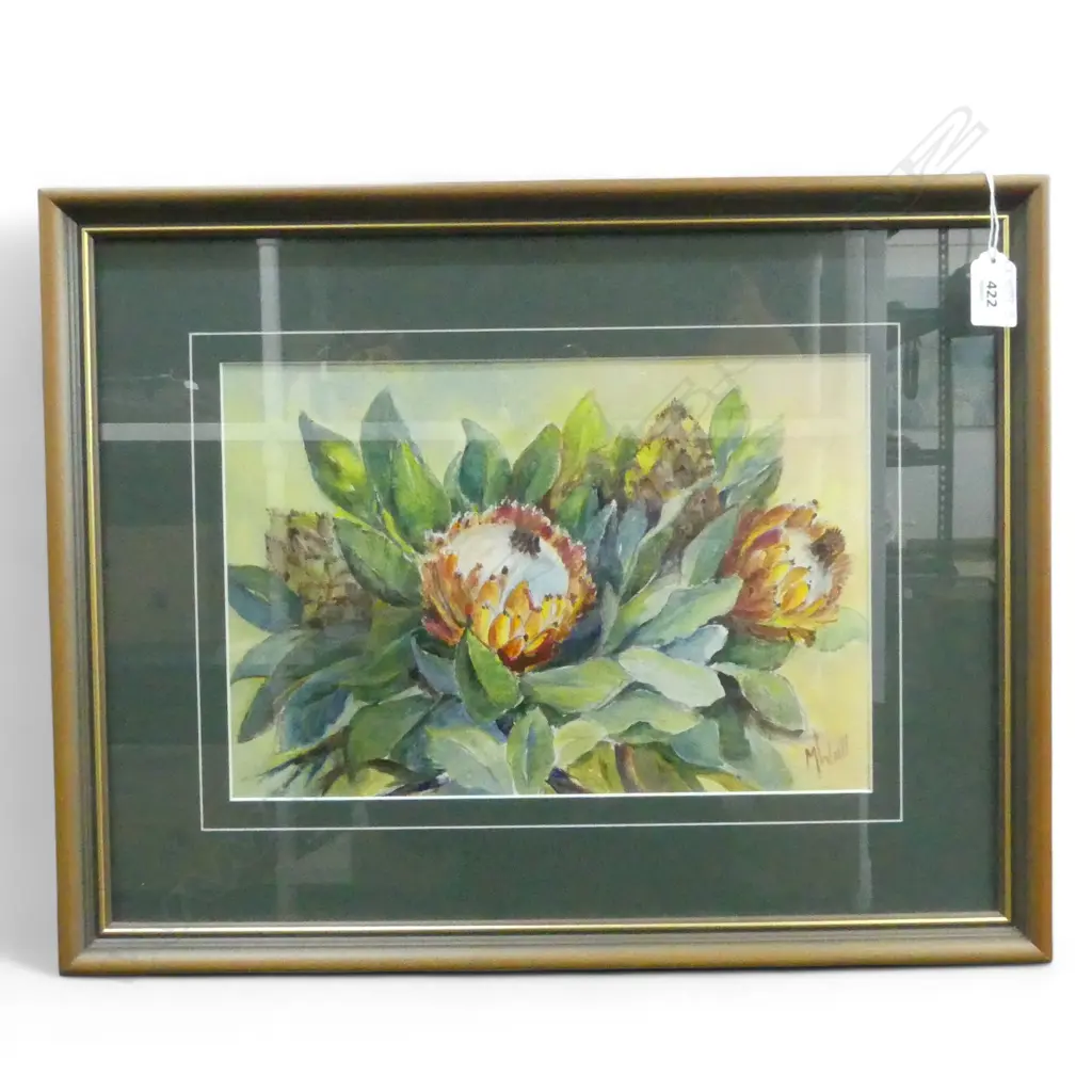 M. WATT, FLORAL STILL LIFE, 210x310mm Image 1++